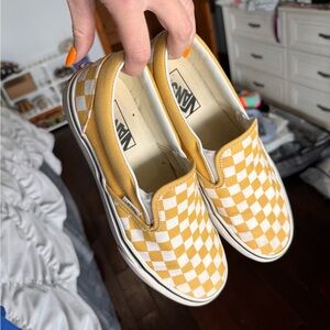 Yellow Checkered Vans